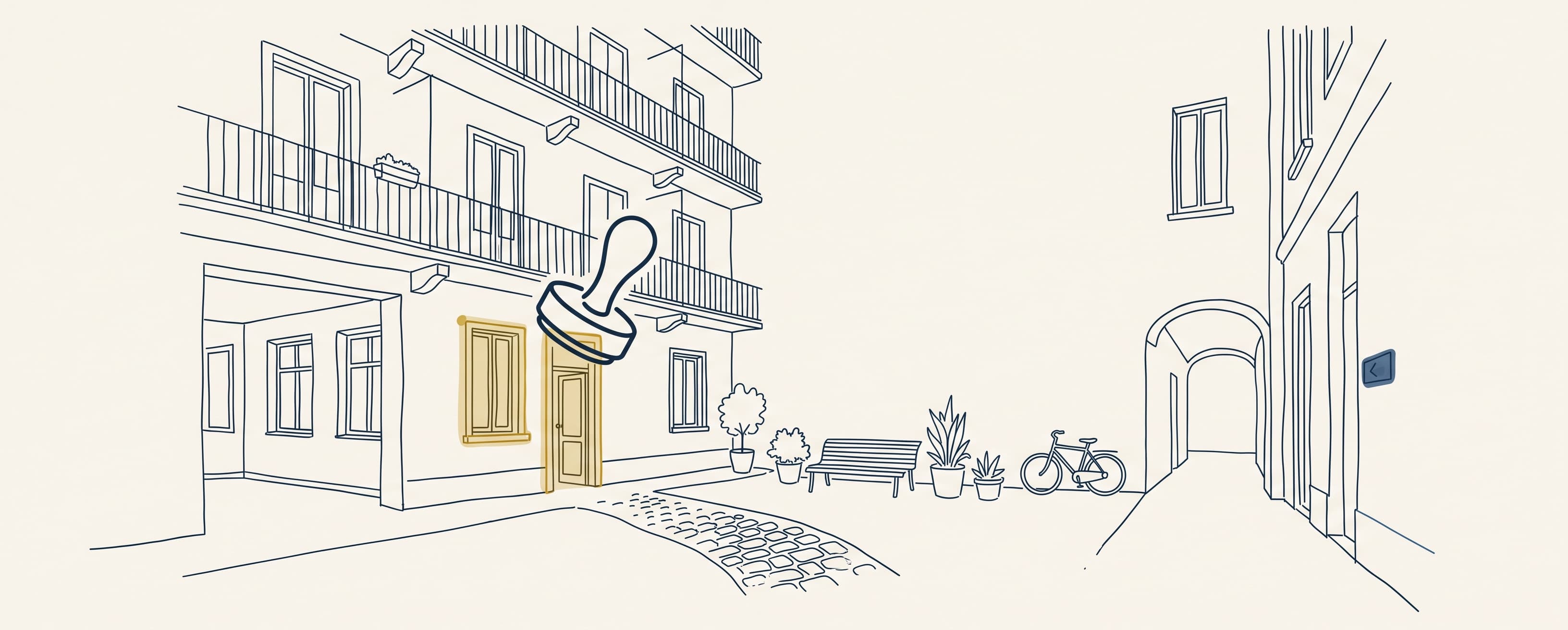 Illustrazione: Cortile condominiale: la Cassazione lo tutela sempre